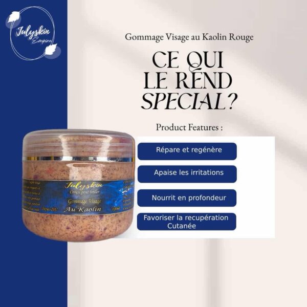 Gommage visage au kaolin rouge – Image 2
