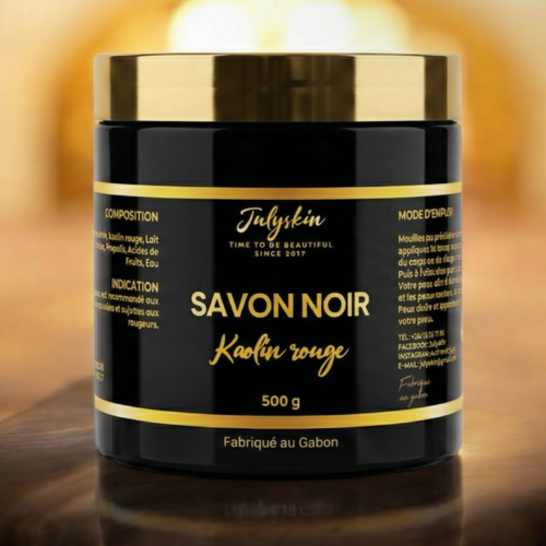 Savon noir au kaolin rouge