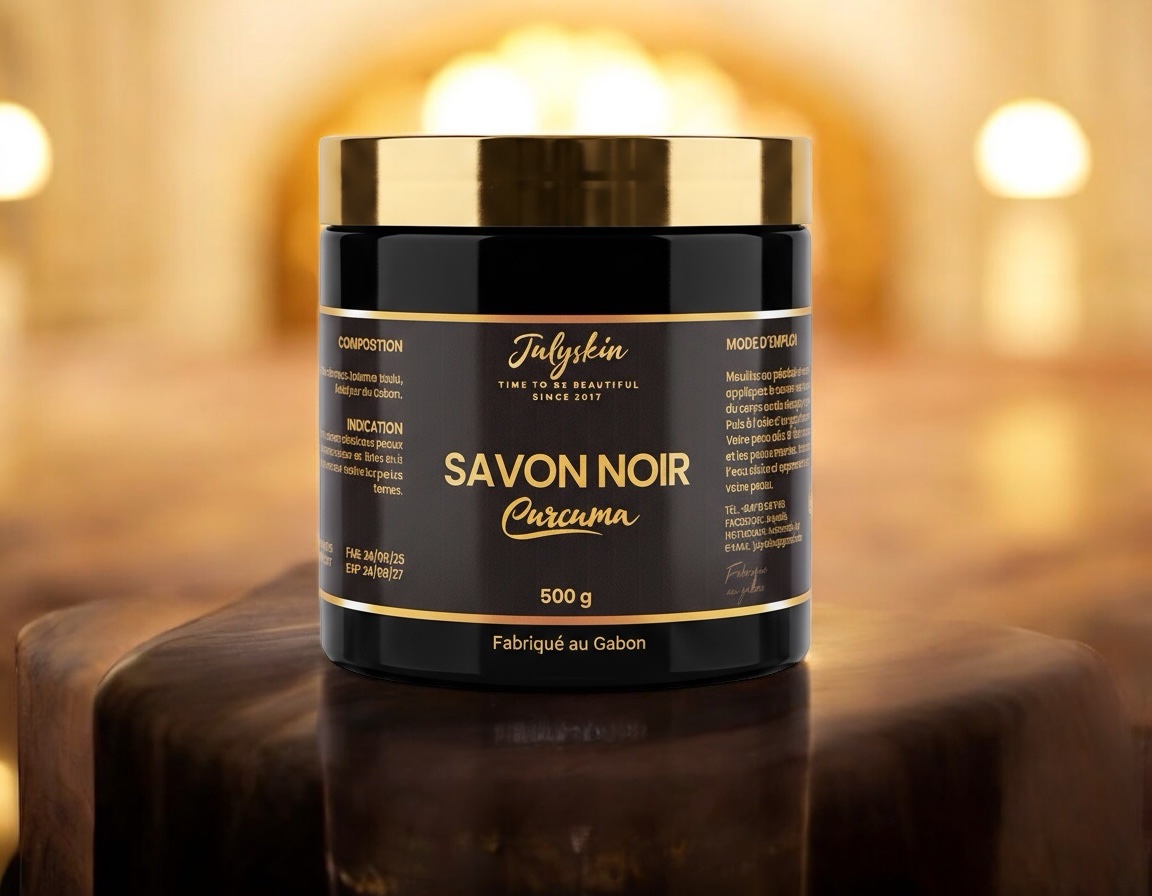 Savon noir au curcuma